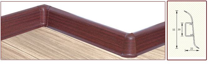 Плинтус "Идеал" пластиковый Комфорт Дуб (2500*22*55 мм) — купить в Екатеринбурге