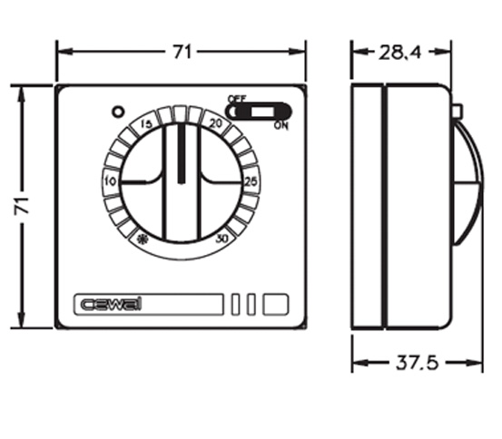 Терморегулятор Cewal RQ30 — купить в Екатеринбурге