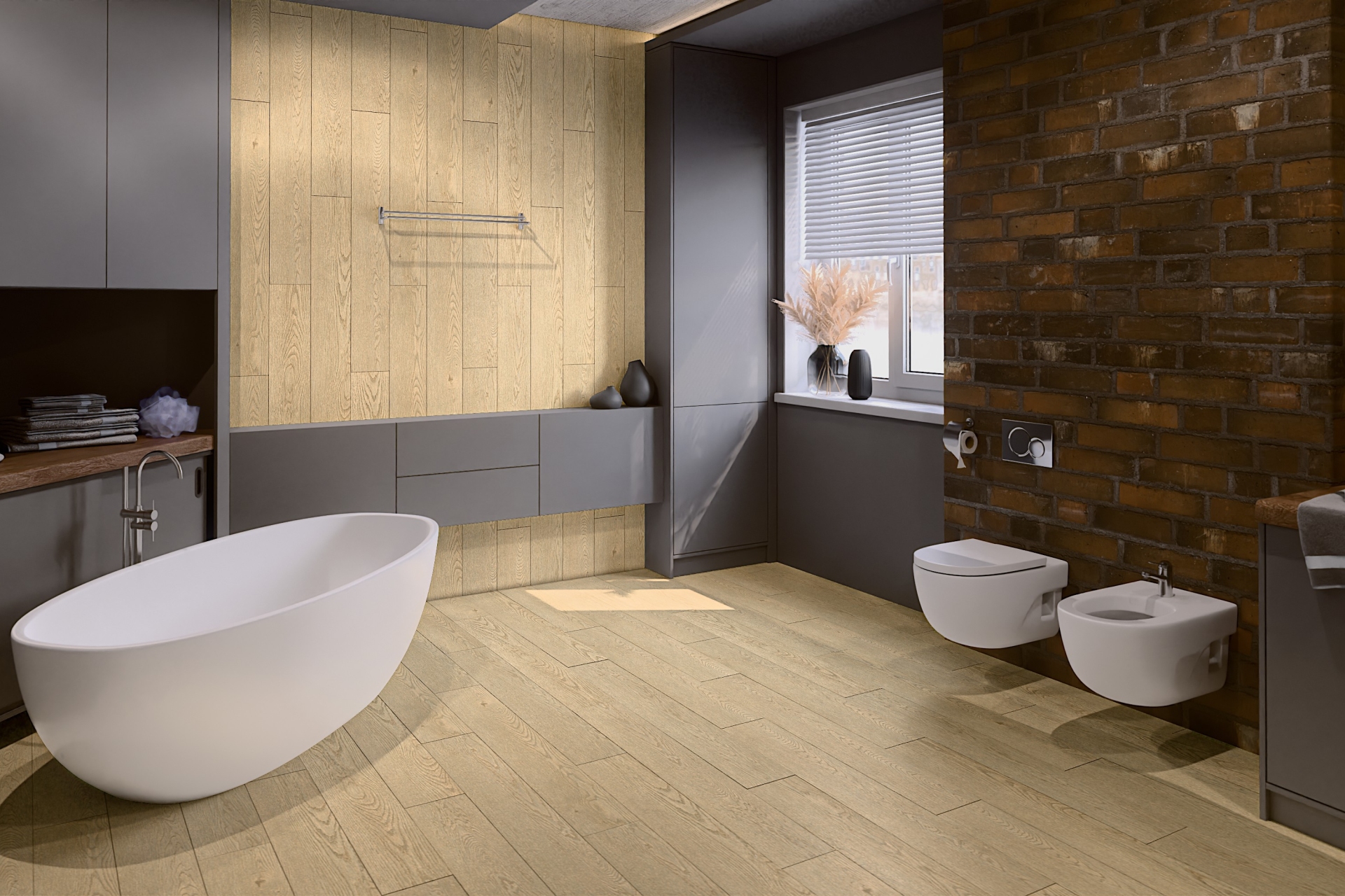 SPC ламинат «Damy Floor» Дуб Латте (1220*180*4 мм) — купить в Екатеринбурге