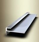 Профиль алюминиевый накладной рифленный ступенчатый (серый)