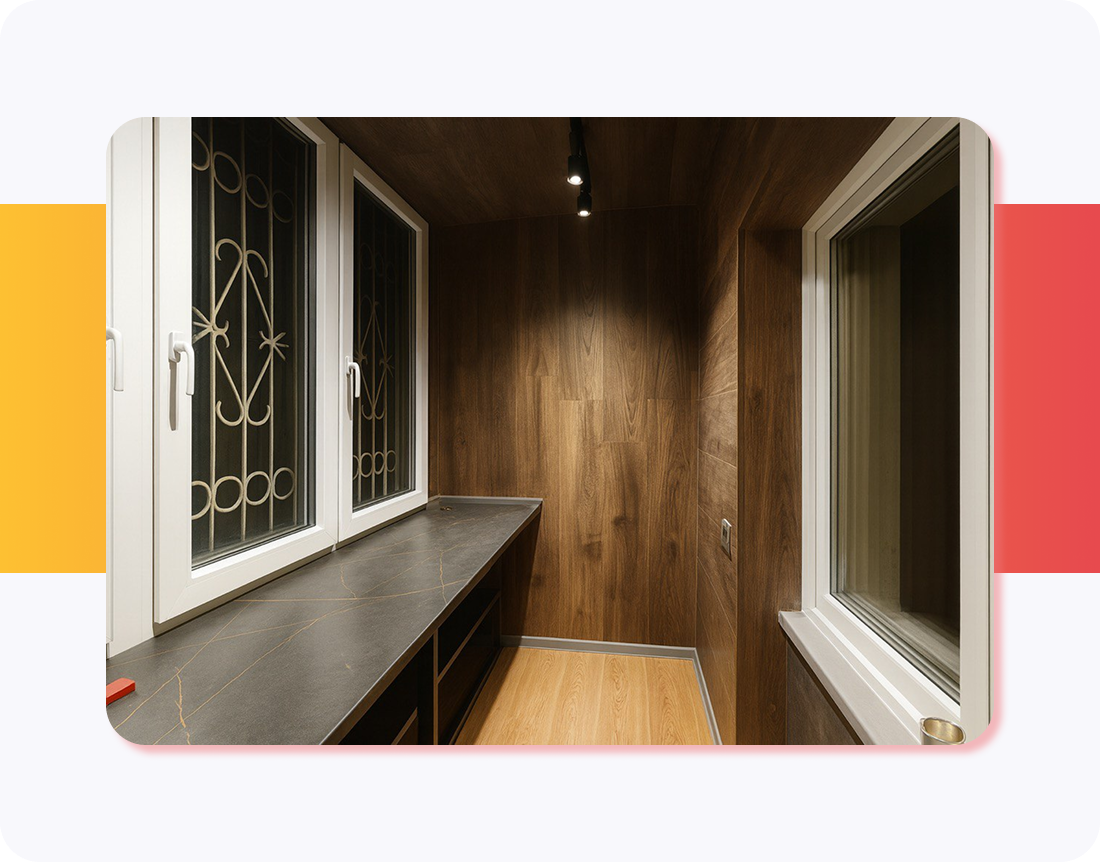 Укладка LVT-плитки на утеплённом балконе