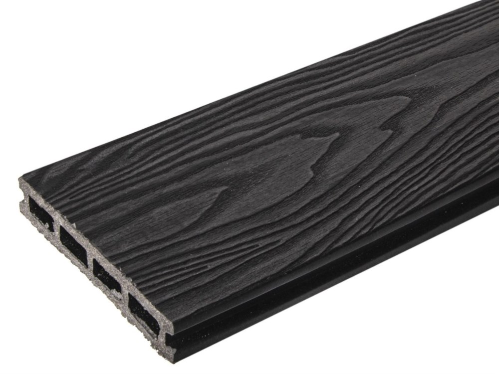 Террасная доска антрацит TalverWood 150*25мм 3D текстура дерева брашинг — купить в Екатеринбурге